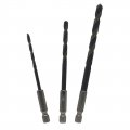 Drill America 3 Piece Quick Change Cobalt Set With Hex Shank 1 86 1 4 Cohex Series 