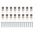 16pcs Brass Decorative Screws With Caps 10mm Mirror Cover Self-tapping For Furniture Cabinet Fixing Red Bronze