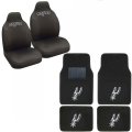 Mb Wheels Nba Spurs Seat Cover And Floor Mat Wow Logo On Front Rear Auto Liner Universal Fit High Back Promptly Display Spirit 