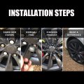 20pcs 21mm Universal Hex Wheel Lug Nut Bolt Cover Caps Black Plastic Protector For Cars With Removal Tool