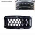 Fydun 7pcs Front Grill Mesh Inserts Refit Grille Guard Trim For Cherokee 2014-2018 Black Frame