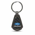 Ipick Image Compatible With Ford Taurus Real Black Carbon Fiber Gunmetal Metal Teardrop Key Chain