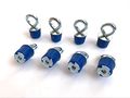 Motobiker 8pcs Set Lock Ride Atv Tie Down Anchors For Polaris Rzr Ace Sportsman 1 Inch Diameter Eye Bolts 8 In Package Blue
