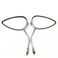 Httmt Chrome Skull Side Mirrors Compatible With H-d Springer Softail Efi Sportster 1200 Custom