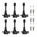 Ena Set Of 6 Ignition Coil Pack And Iridium Spark Plug For Infiniti Nissan I35 G35 Fx35 Qx4 Altima Maxima Murano Nv2500 Nv3500 