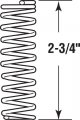 Prime-line Sp 9710 Compression Spring Steel Construction Nickel-plated Finish 0 072 Ga X 1 In 2-3 4 2 Pack