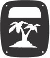 Jeeptails Island Palm Tree Tail Lamp Light Covers For Jeep Wrangler Tj And Yj Black Set Of 2 