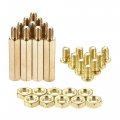 Uxcell M4 Hex Brass Standoff Spacer 25mm 6mm Male-female Threaded Pillar Screw Nut Kit For Pcb Motherboard Computer Circuit