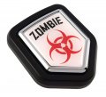 Zombie Flag Car Truck Black Shield Grill Badge Grille Chrome Emblem 2 6 X 3 1