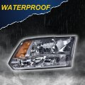G-plus Headlights Assembly Compatible With 2009 2010 2011 2012 2013 2014 2015 2016 2017 2018 Ram 1500 2500 3500 Bumper Headlamp