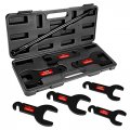 Betooll 8pcs Pneumatic Fan Clutch Wrench 43300 Removal Tool Kit Auto Repair Spanner Installs Compatible With Ford Gm Chrysler