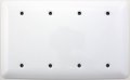 Mulberry Princess Style White 4 Gang Blank Switch Plate 