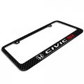 Ipick Image Made For Honda Civic Si Black Real 3k Carbon Fiber Glossy Finish License Plate Frame
