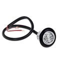 Partsam 10x Truck Trailer Boat 3 4 Clear Red Round Led Marker Clearance Light Grommet 3led 