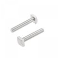 Square Head Bolt 2pcs M6x35mm Fully Thread 304 Stainless Steel Grade C Machine Screws 