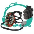 Stator Assy Regulator Rectifier Gasket Set Compatible With For Suzuki Ltz400 Quadsport Z400 2009 2012-2018 Oem 32101-33h00