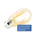 12v Led Edison Light Bulb 2700k Warm White 4w 420 Lumens Dimmable E26 Medium Base For Rv 1 Pack Rp-bulb-2