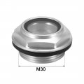 Uxcell Oil Liquid Level Gauge Sight Glass M30 Male Threaded Aluminum Alloy Air Compressor Fittings With O-ring