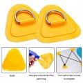 Zcargel D-ring Patch 6pcs Stainless Steel Heavy Duty Sup Bungee Deck Rigging Kit With 2 5m Elastic Rope Marine Fixed Surfboard