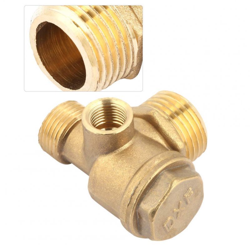 Lantro Js 3 Way Air Compressor Check Valve G1 8 X G3 2 Brass Male Threaded Tube Connector Tool Central Pneumatic Replacement