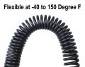 Polyurethane Recoil Air Hose 3 8 Inner Diameter 50 Ft Long Repairable 1 4 In Industrial Quick Coupler And Plug Bend Restrictor