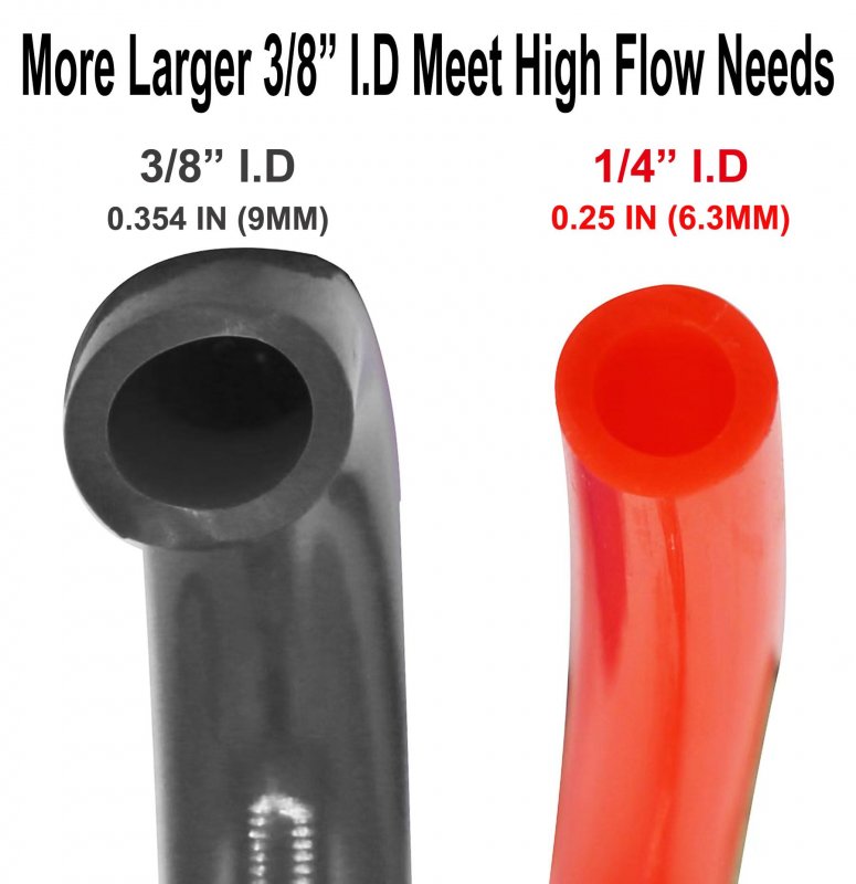 Polyurethane Recoil Air Hose 3 8 Inner Diameter 50 Ft Long Repairable 1 4 In Industrial Quick Coupler And Plug Bend Restrictor