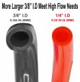 Polyurethane Recoil Air Hose 3 8 Inner Diameter 50 Ft Long Repairable 1 4 In Industrial Quick Coupler And Plug Bend Restrictor