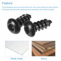 Uxcell Hex Socket Self Tapping Screws M6 X 16mm Carbon Steel Wood Screw 50pcs