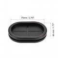 Uxcell Rubber Grommet Oval Double-sided Mount Size 75 X 50 Mm For Wire Protection 4pcs