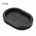 Uxcell Rubber Grommet Oval Double-sided Mount Size 75 X 50 Mm For Wire Protection 4pcs