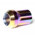 Circuit Performance Spline Drive Tuner Acorn Lug Nuts Neo-chrome Rainbow 14x1 5 Forged Steel 20pc Tool Compatible With Dodge