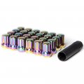 Circuit Performance Spline Drive Tuner Acorn Lug Nuts Neo-chrome Rainbow 14x1 5 Forged Steel 20pc Tool Compatible With Dodge