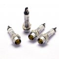 Polarlander 12v 4pcs Universal Truck Green Blue Red Amber Aluminum Led Signal Light Durable 8mm Round Dash Indicator
