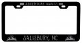 Salisbury North Carolina Laser Etched Vanity Black Metal License Plate Frame 
