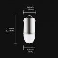 Gll Ba9s Bayonet Ba9 53 57 1895 64111 T4w Led Light For Car License Plate Dashboard Bulb 3030 Chip Red Dc12v 1w Pack-10