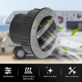 X Autohaux 4pcs Ac Air Outlet Vent Louvered Dashboard Electroplate Knob For Rv Bus Boat Yacht Caravan 60mm Gray Black
