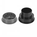 X Autohaux 4pcs Ac Air Outlet Vent Louvered Dashboard Electroplate Knob For Rv Bus Boat Yacht Caravan 60mm Gray Black