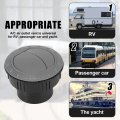 X Autohaux 4pcs Ac Air Outlet Vent Louvered Dashboard Electroplate Knob For Rv Bus Boat Yacht Caravan 60mm Gray Black