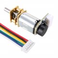 Uxcell Ga12-n20 12v 100rpm Dc Gear Motor With Encoder Speed Velocity Measurement For Mini Car Balance Diy