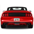 Ford Mustang Gt Red In 3d On Mirror Chrome Metal License Plate Frame Official Licensed
