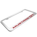 Ford Mustang Gt Red In 3d On Mirror Chrome Metal License Plate Frame Official Licensed