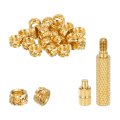 30 Pcs Threaded Inserts With Soldering Iron Tip Press Tool M4 X 4mm H 5 5mm Od Brass Metric Knurled Nuts Heat Set Embedment Nut 