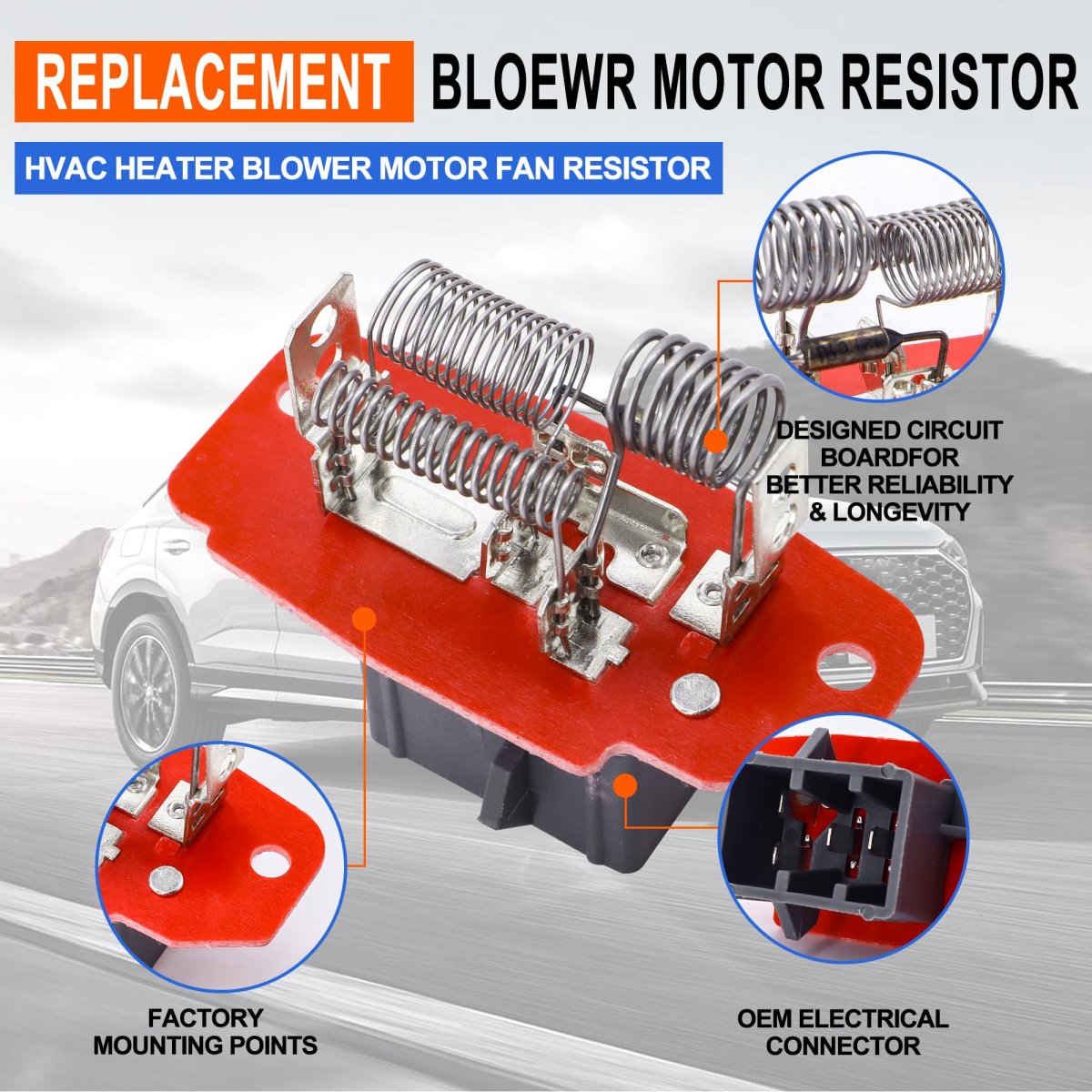 Hvac Heater Temp Control Blower Motor Fan Resistor Yh1698 20261 15-80675 For Excursion Explorer F150 F250 F350 F450 F600 E150