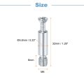 10pcs 32mm Furniture Connecting Fittings Thread Bolts Dowels Screws Metal Dowel Fitting Fasteners For Cabinet Drawer And