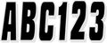 Hardline Products Series 320 Factory Matched 3-inch Boat Pwc Registration Number Kit Black Silver 