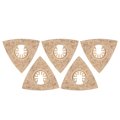 5 Pcs Universal Triangular Tungsten Carbide Sand Oscillating Multi-tool Saw Blade Accessory Set Grinding Pad Suitable For And 
