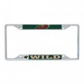 Minnesota Wild Team Nhl National Hockey League Metal License Plate Frame For Front Or Back Of Car Officially Licensed Up Close 