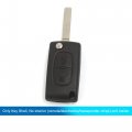 Car Replacement Remote Key Fob Shell Case For Citreon C2 C3 2 Button Black