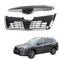 Front Bumper Grille Upper Black And Chrome Mesh Style 2pcs Replacement For Forester 2019-2021 91121sj100 91121sj000 