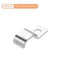 Uxcell 20 Pcs Pipe Strap 304 Stainless Steel Support Fit For 1 2in2mm Tube Tension Clip With 1 Hole 6mm Height Continuouss Emt